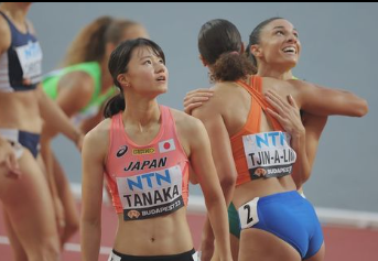 競技に臨む田中佑美選手