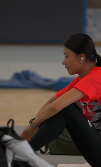 トレーニングウェアの田中佑美選手