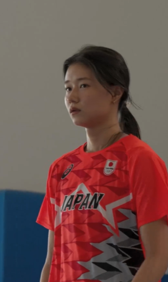 トレーニングウェアの田中佑美選手